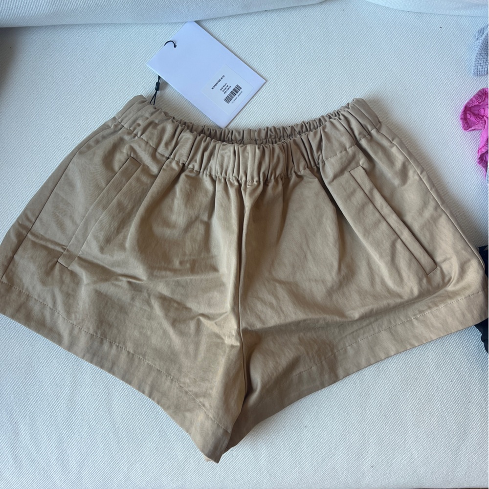 WARDROBE.NYC Tan Women's Cargo Shorts NEW WITH TAGS